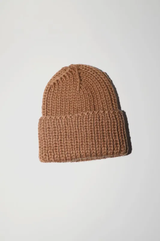 Karakoram Fold Up Long Beanie in Camel made by No. 6