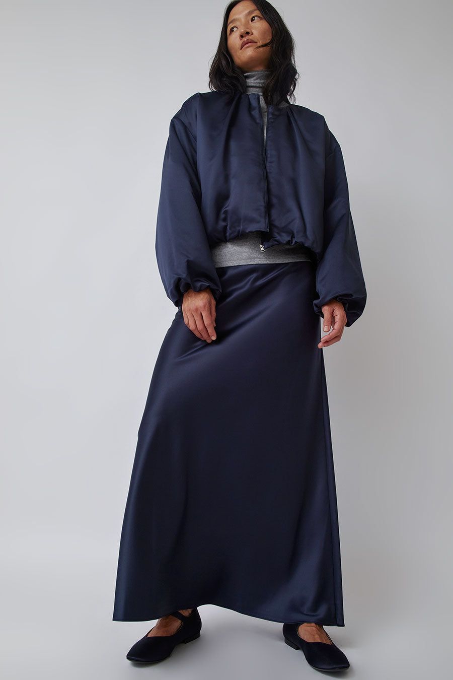 Amomento Silky Padded Crop Jumper in Navy sold by No. 6 product image thumbnail 4