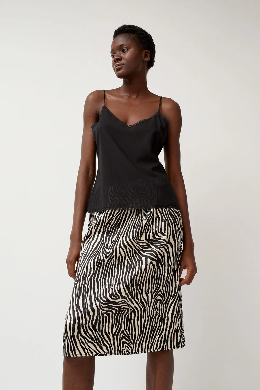 6397 Printed Slip Skirt in Zebra Print sold by No. 6