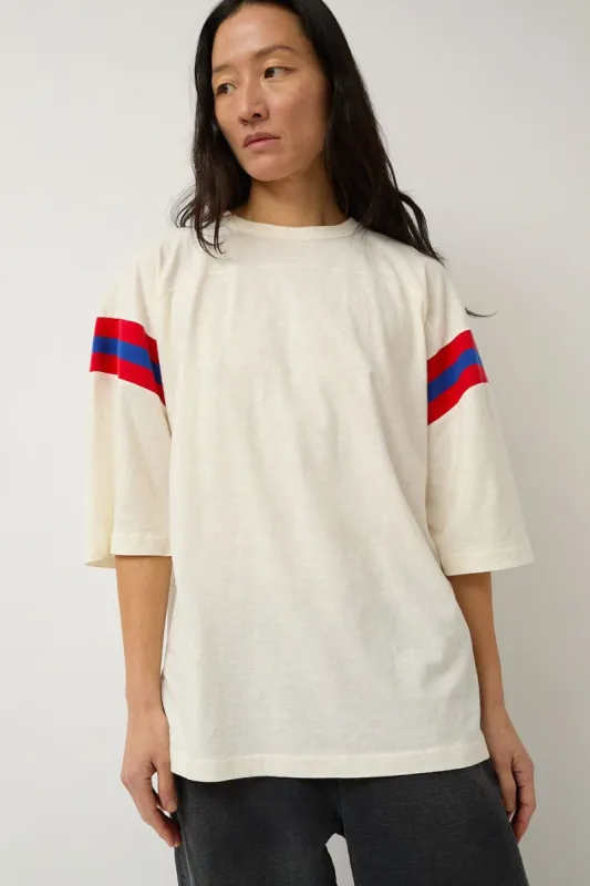 YMC Skate T Shirt in White Orange Blue sold by No. 6