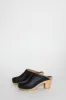 No.6 Dakota Shearling Clog on High Heel in Ink Aviator sold by No. 6