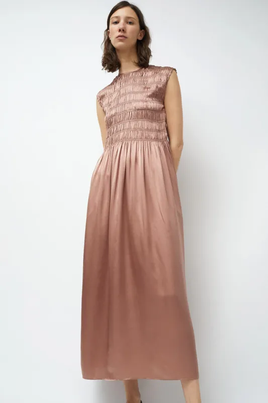 M Patmos Aliya Smocked Dress in Pink Earth sold by No. 6