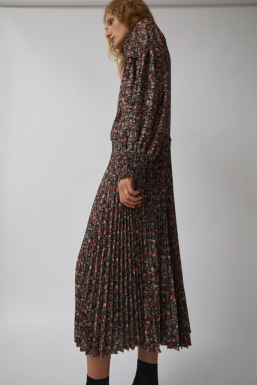 Marios Pleated Midi Dress in Floral sold by No. 6 product image thumbnail 4