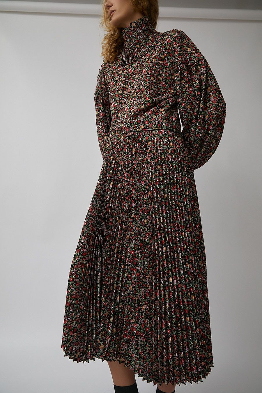 Marios Pleated Midi Dress in Floral sold by No. 6 product image thumbnail 3