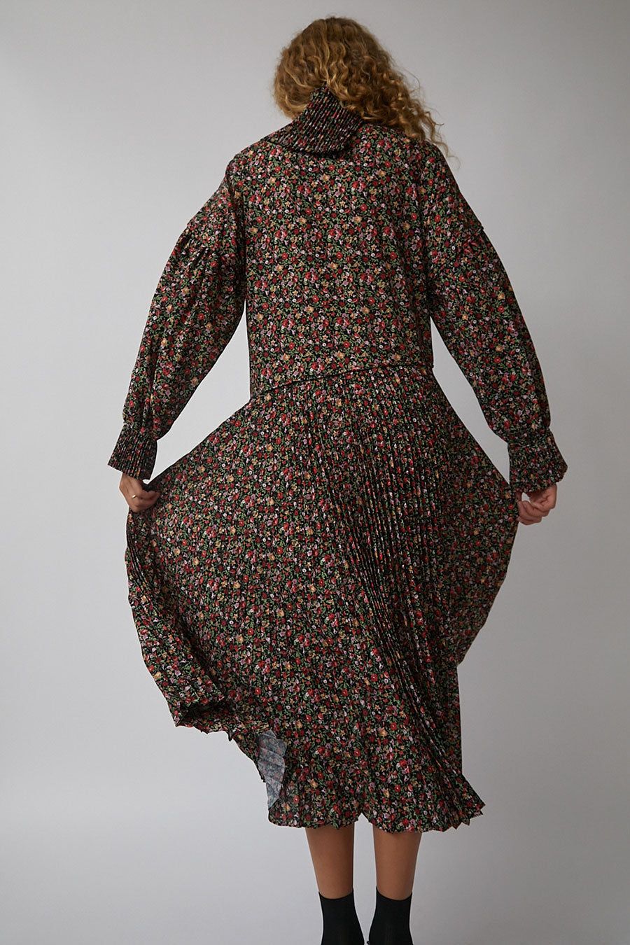 Marios Pleated Midi Dress in Floral sold by No. 6 product image thumbnail 5