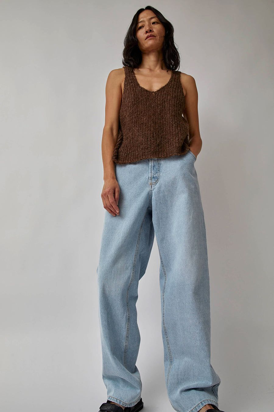 Atelier Delphine Sweater Tank in Rich Brown sold by No. 6 product image thumbnail 5