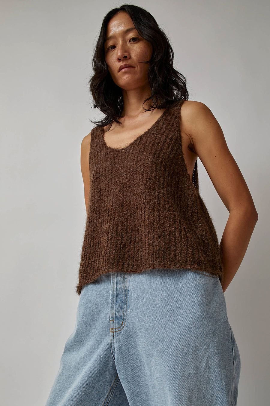 Atelier Delphine Sweater Tank in Rich Brown sold by No. 6 product image thumbnail 2
