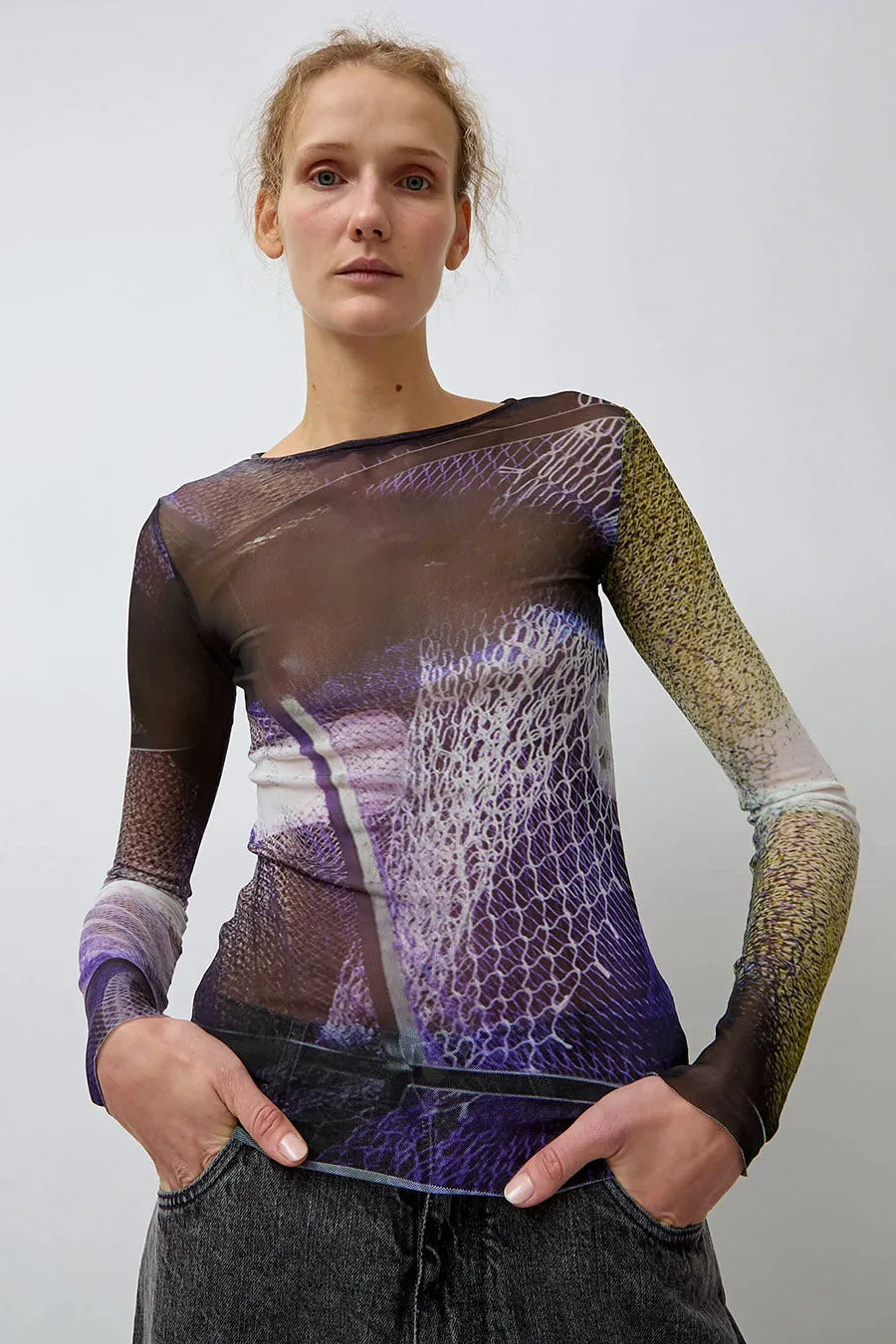 SERAPIS Mesh Top in Purple Nets sold by No. 6