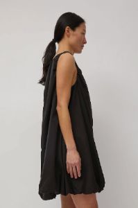 Amomento Sheer Volume Mini Dress in Black | Parallel