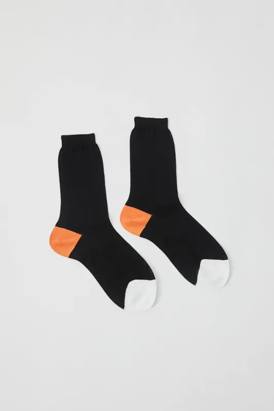 Maria La Rosa Tricolor Cotton Socks in Black sold by No. 6