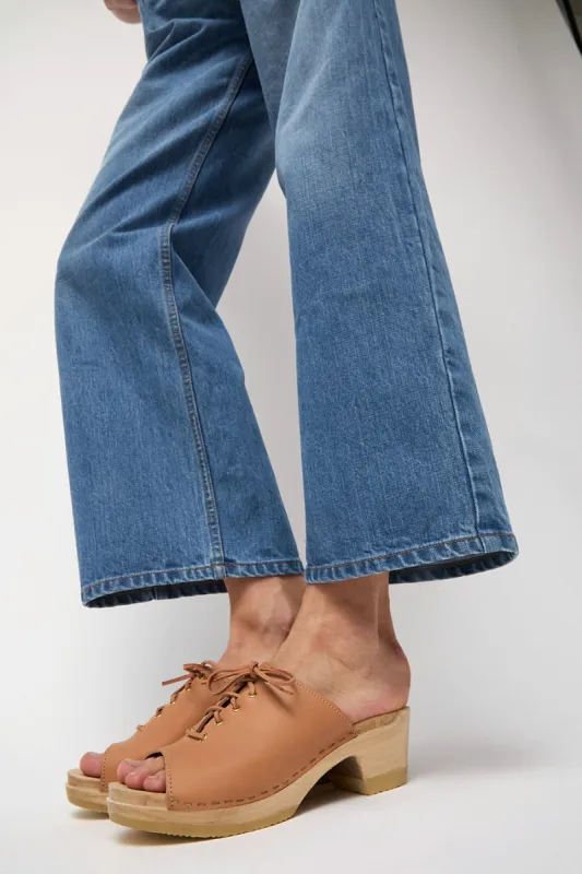 No.6 Simone Clog on Mid Heel in Desert sold by No. 6