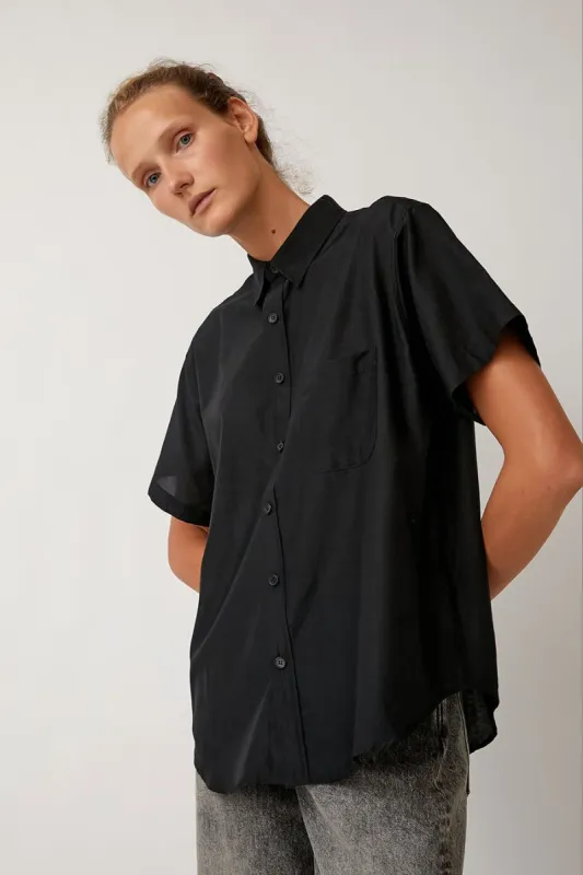 6397 Short Sleeve Shirt in Black sold by No. 6