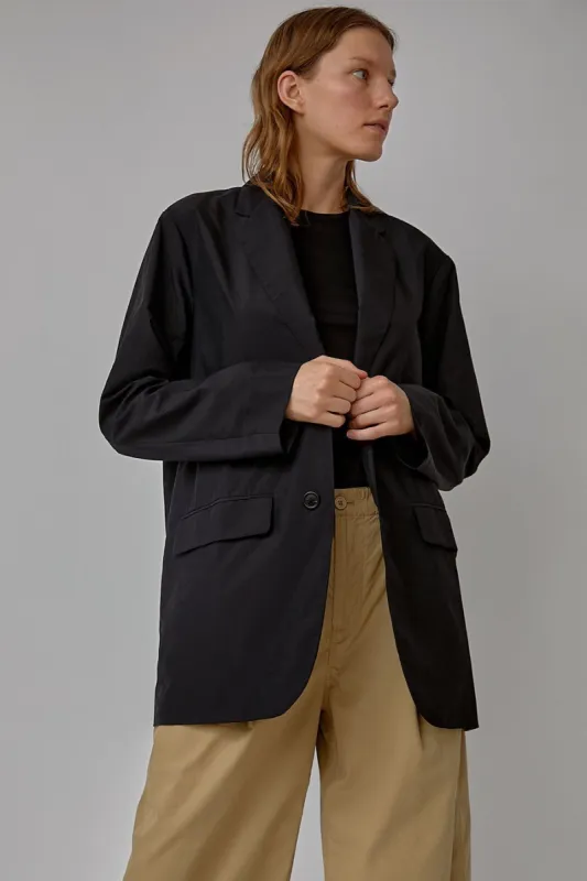 6397 Nylon Blazer Jacket in Black sold by No. 6