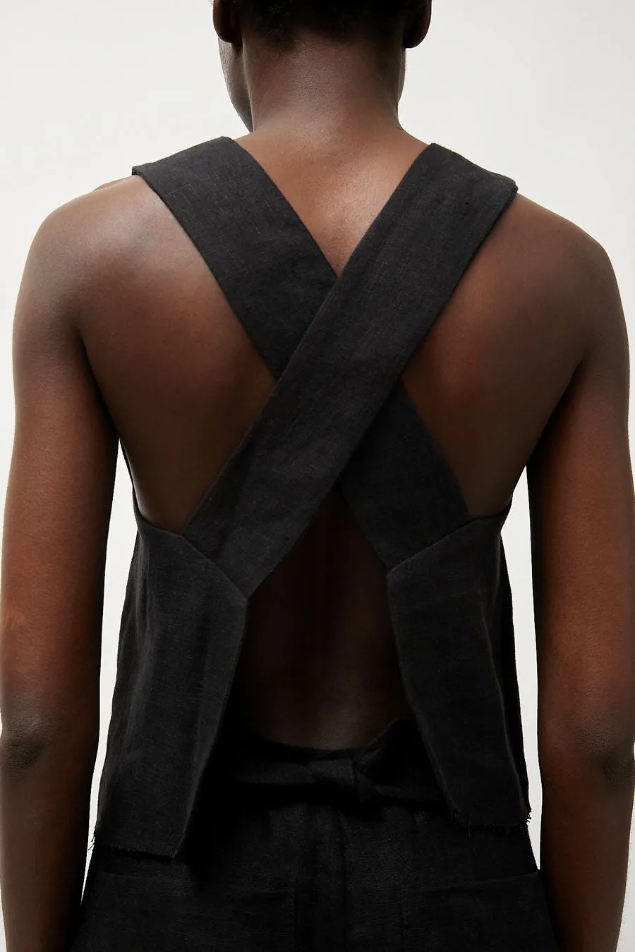 Zii Ropa Aku Cross Top in Black sold by No. 6 product image thumbnail 2