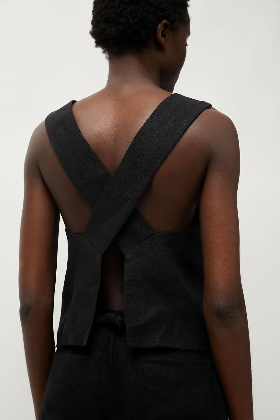 Zii Ropa Aku Cross Top in Black sold by No. 6 product image thumbnail 5