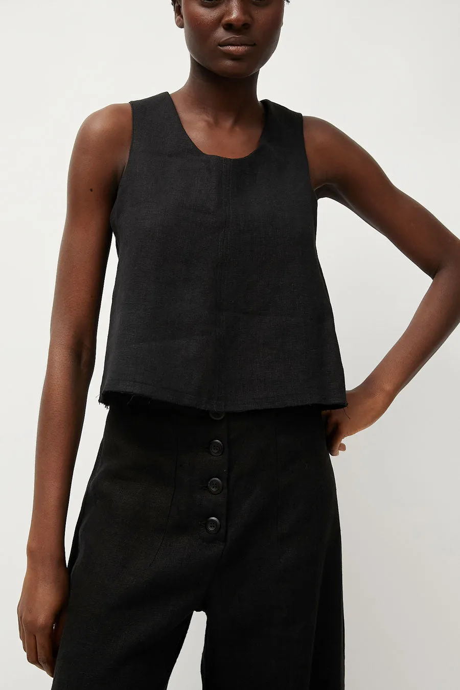 Zii Ropa Aku Cross Top in Black sold by No. 6