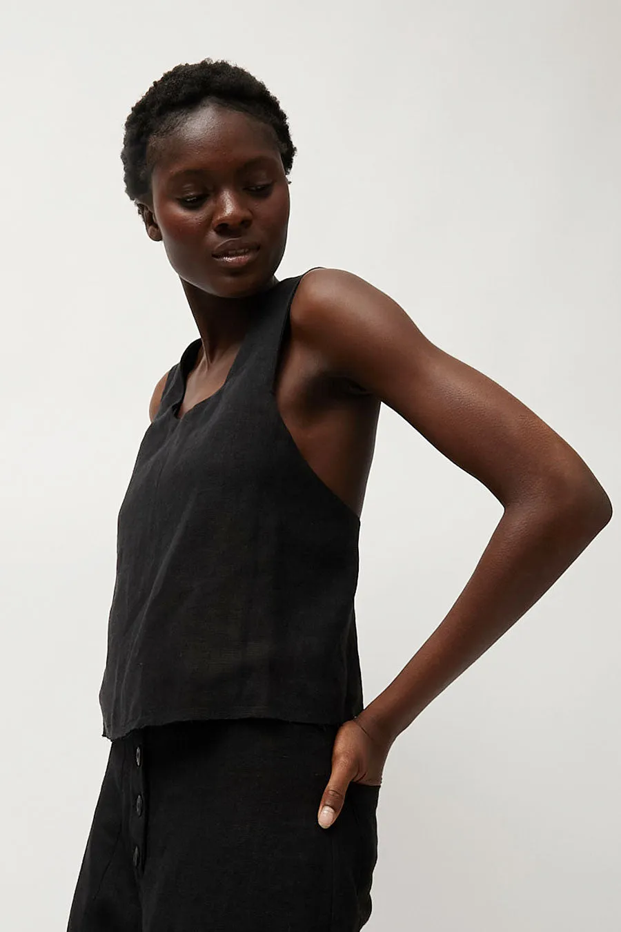 Zii Ropa Aku Cross Top in Black sold by No. 6 product image thumbnail 3