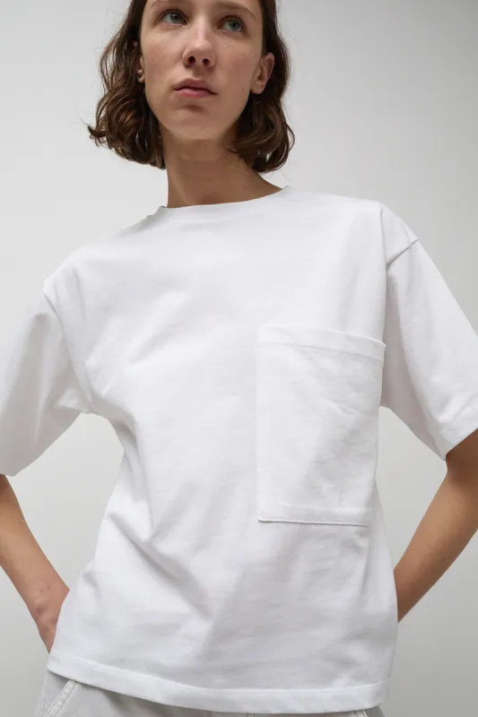 Rue Blanche Net T-Shirt in White made by No. 6