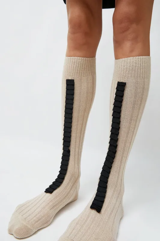 Maria La Rosa Marlene Socks in Natural sold by No. 6