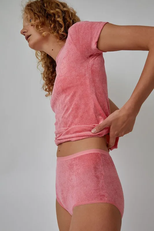 Baserange Highwaist Bell Pants in Zui Pink made by Baserange