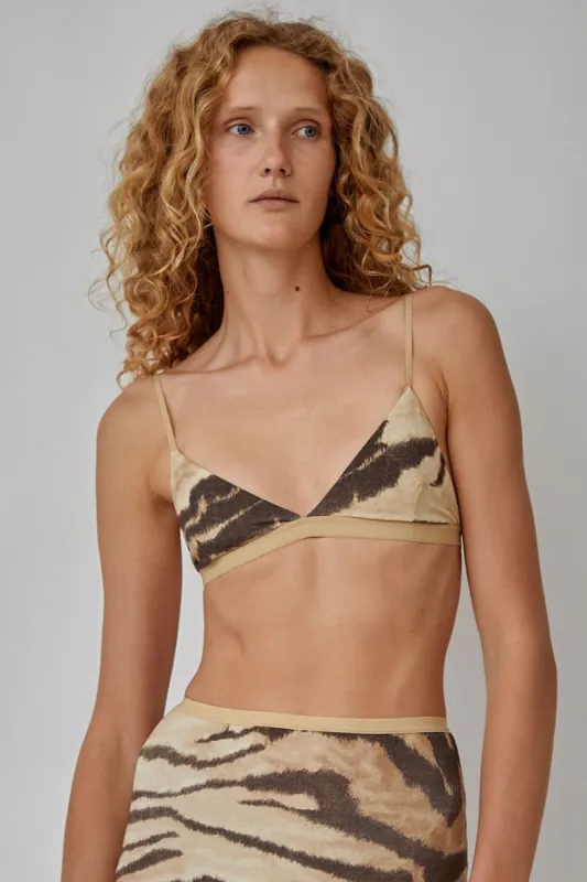 Baserange Mississippi Bra in Tiger Print made by Baserange