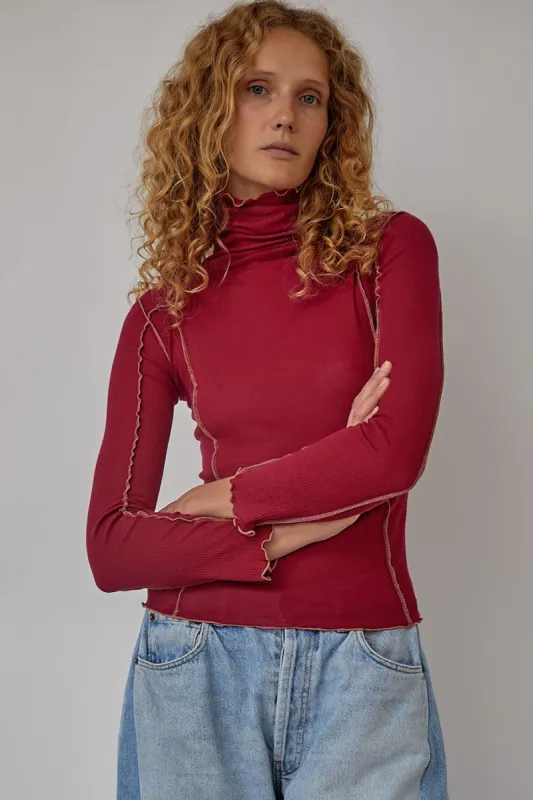 Baserange Omato Turtleneck in Burned Red made by No. 6