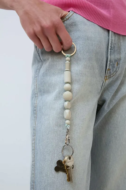 Ina Seifart Perlen Short Keyholder in Light Grey Bunter Mix sold by No. 6