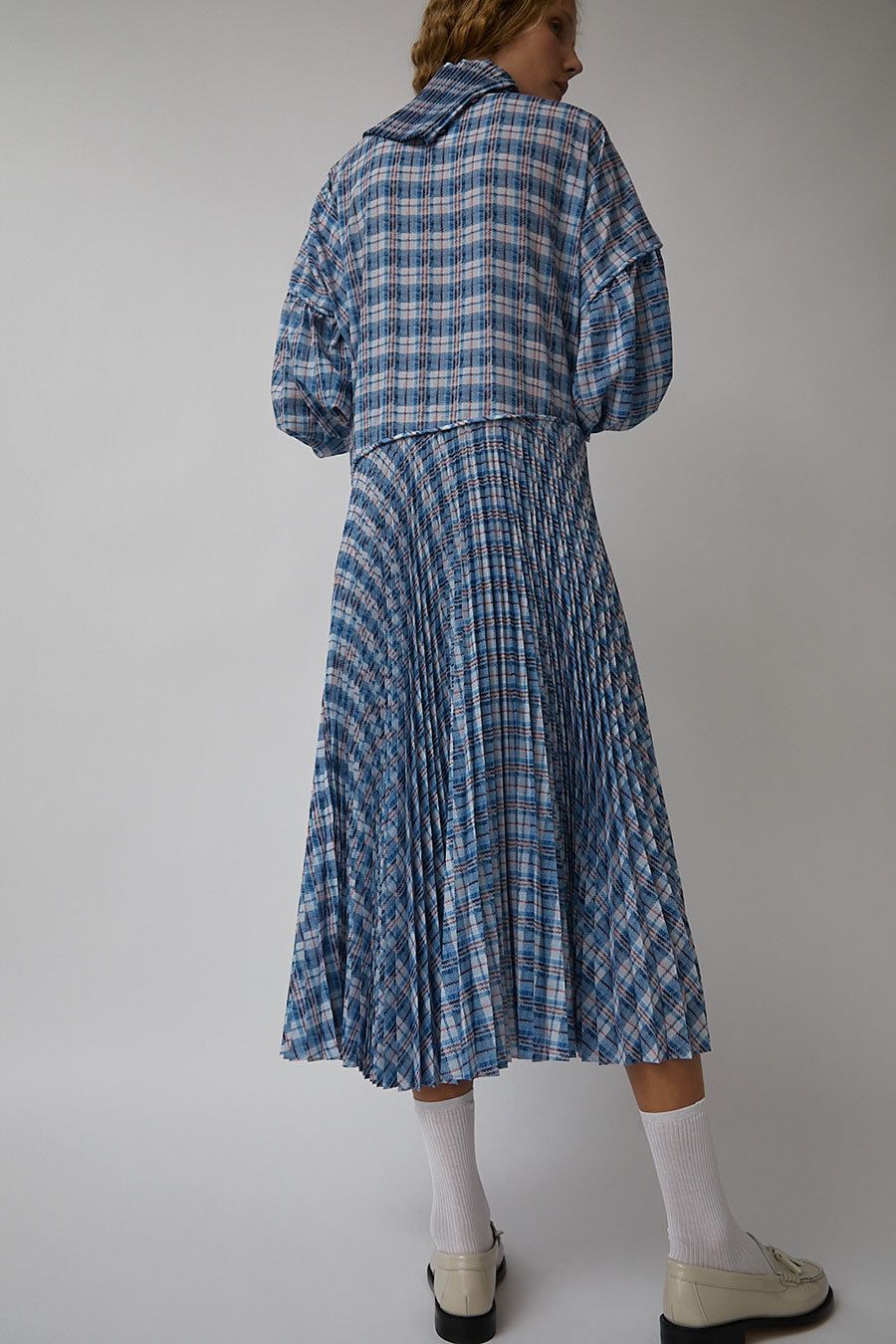 Marios Pleated Midi Dress in Tartan sold by No. 6 product image thumbnail 4