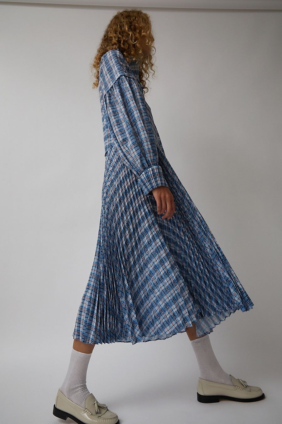 Marios Pleated Midi Dress in Tartan sold by No. 6 product image thumbnail 3
