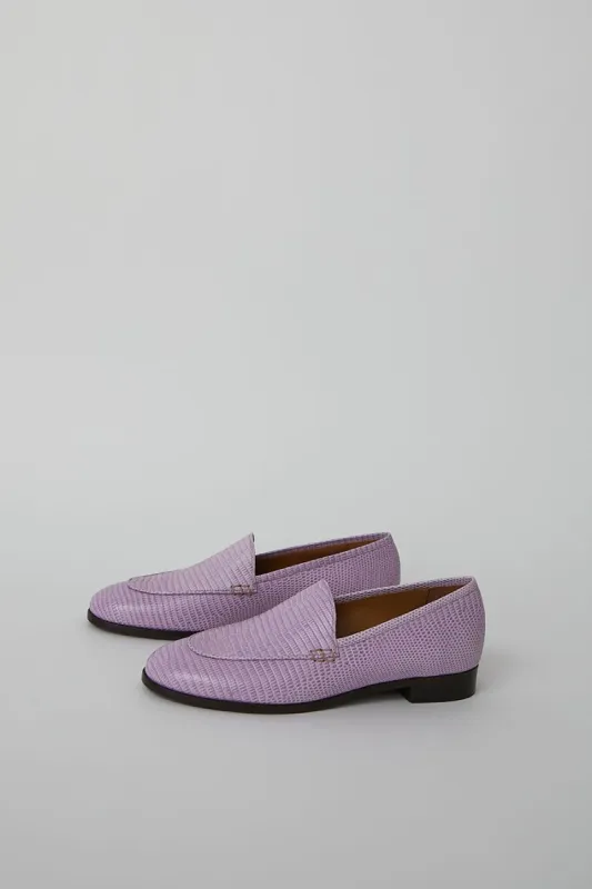 No.6 Emma Loafer in Lilac Lizard made by No. 6