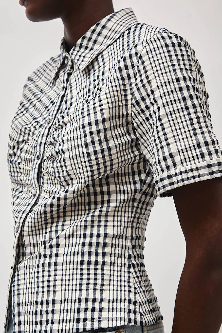 No.6 Eldridge Top in Navy and White Gingham sold by No. 6 product image thumbnail 5