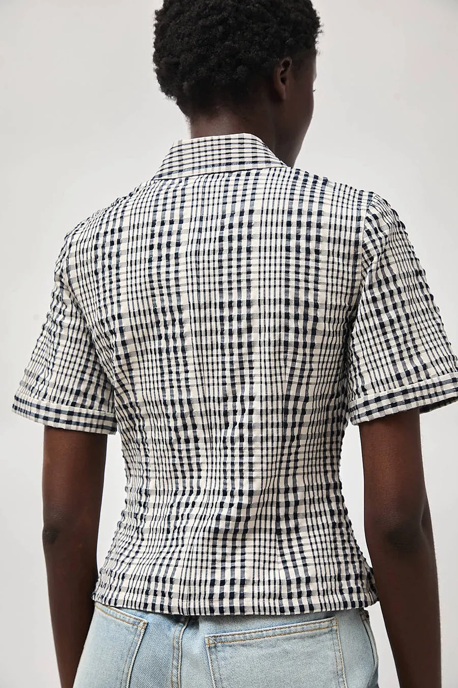 No.6 Eldridge Top in Navy and White Gingham sold by No. 6 product image thumbnail 4