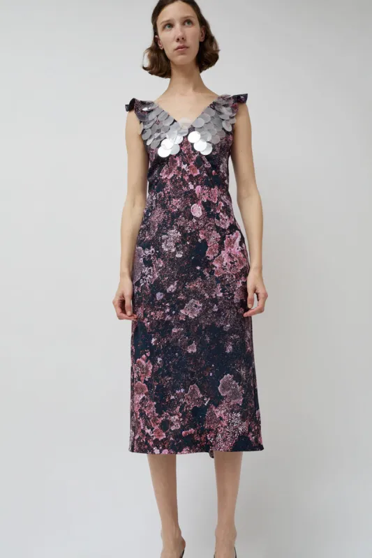 INSHADE V Neck Sequin Dress in Purple Landscape sold by No. 6