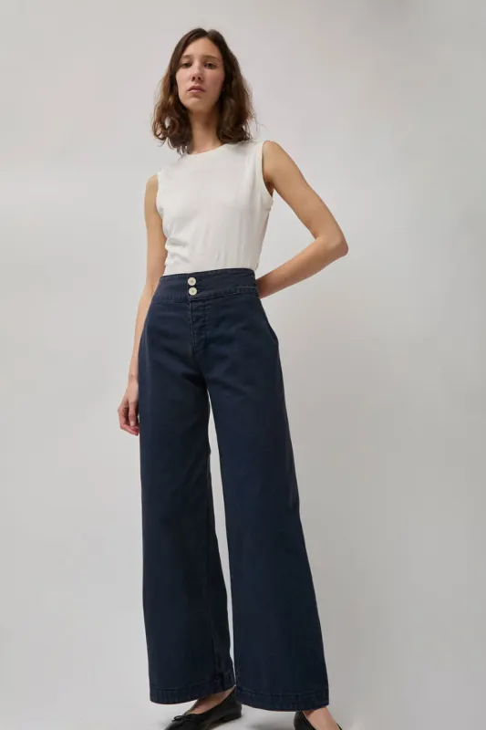 Emma Rothkopf Picnic Pant in Washed Navy sold by No. 6