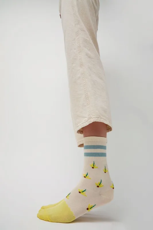 Exquisite J Daisy Socks in White sold by No. 6