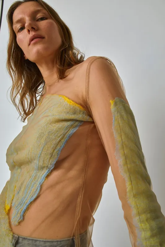 Halo Labels Reincarnation Top in Aqua made by No. 6