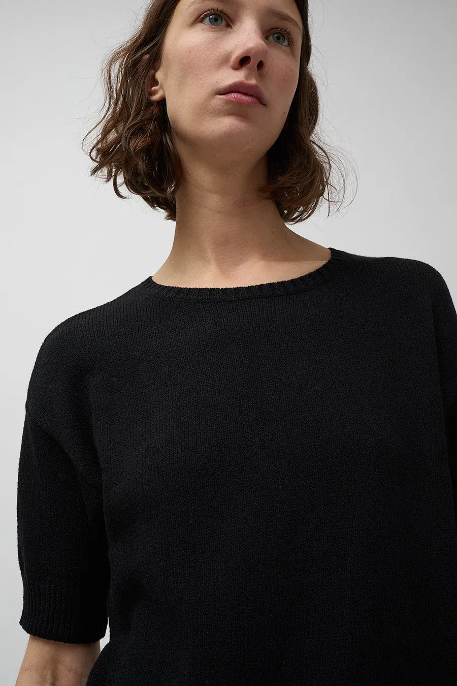 Rue Blanche Ecochain Short Sleeve Sweater in Black sold by No. 6 product image thumbnail 2