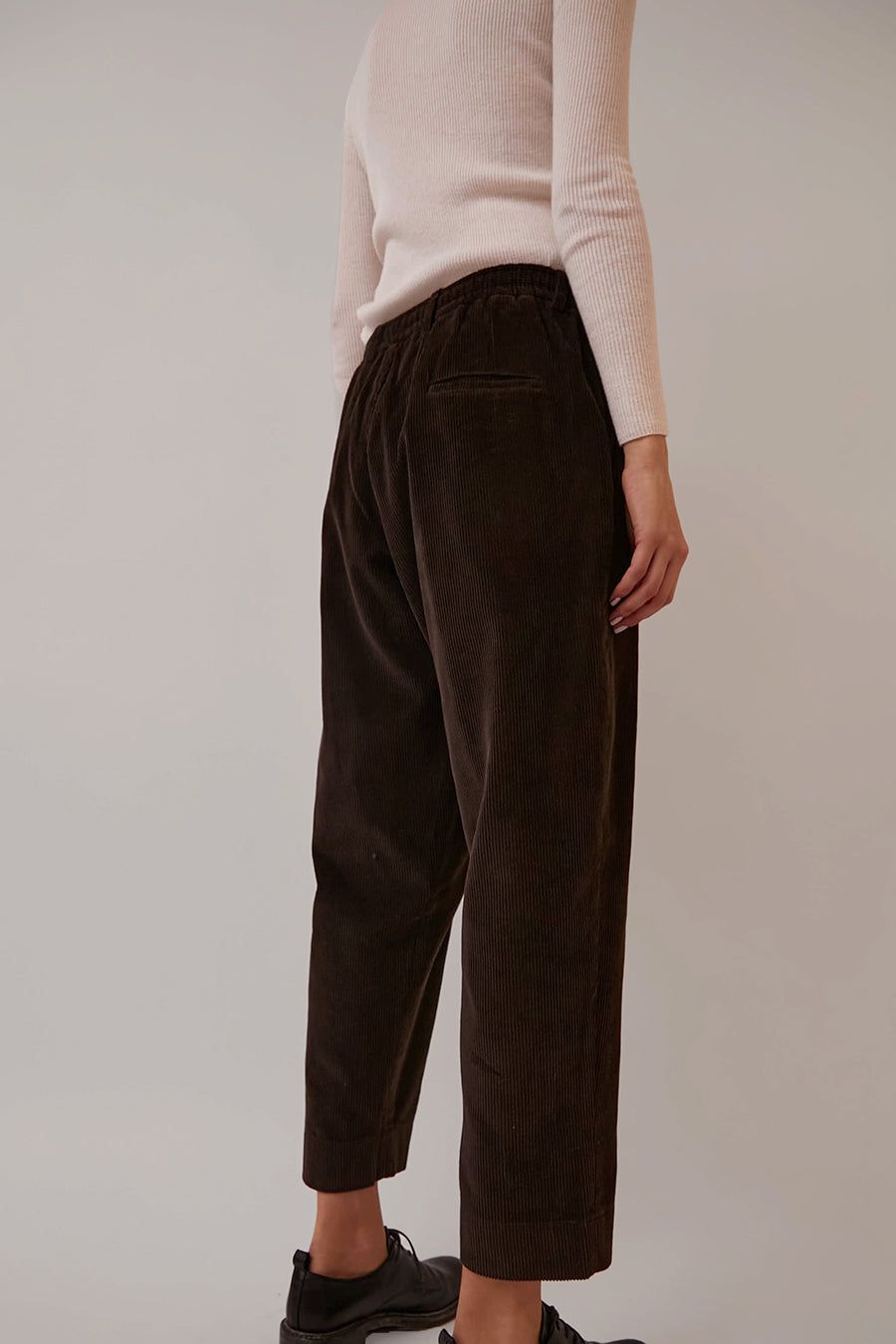 Oftt Pleated Corduroy Trousers in Brown sold by No. 6 product image thumbnail 4