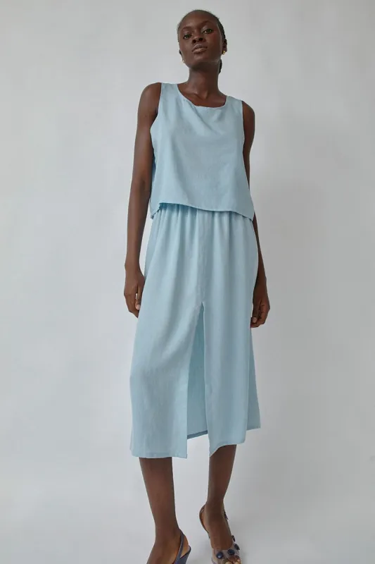 Vladimir Karaleev Slit Skirt in Denim made by No. 6
