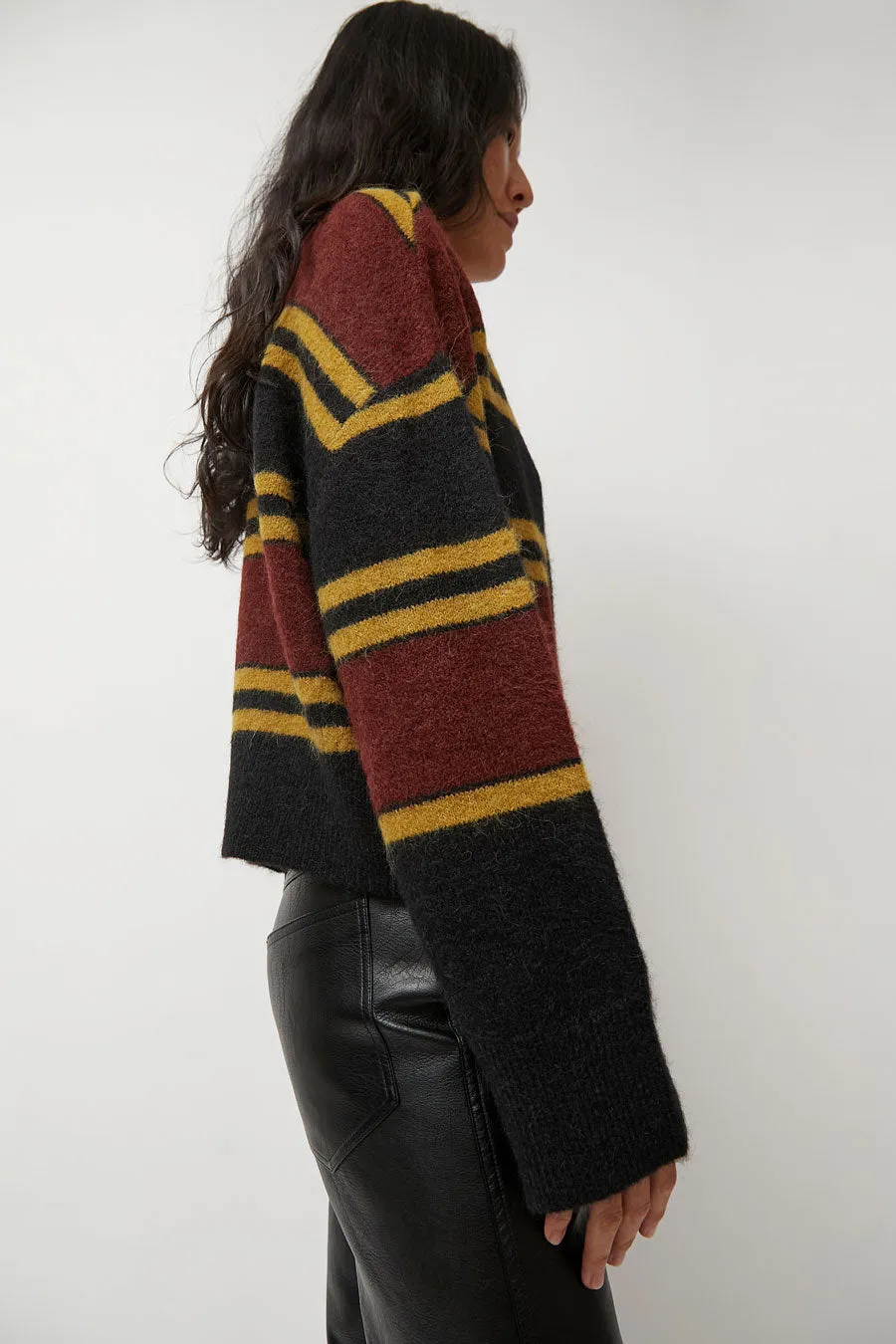 No.6 Gabriel Cardigan in Brown and Black Stripe sold by No. 6 product image thumbnail 4