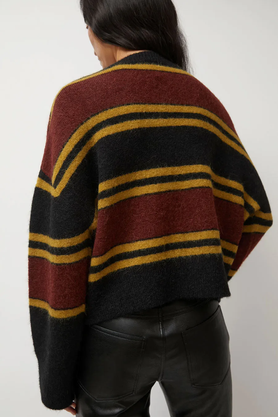No.6 Gabriel Cardigan in Brown and Black Stripe sold by No. 6 product image thumbnail 3
