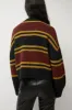 No.6 Gabriel Cardigan in Brown and Black Stripe sold by No. 6