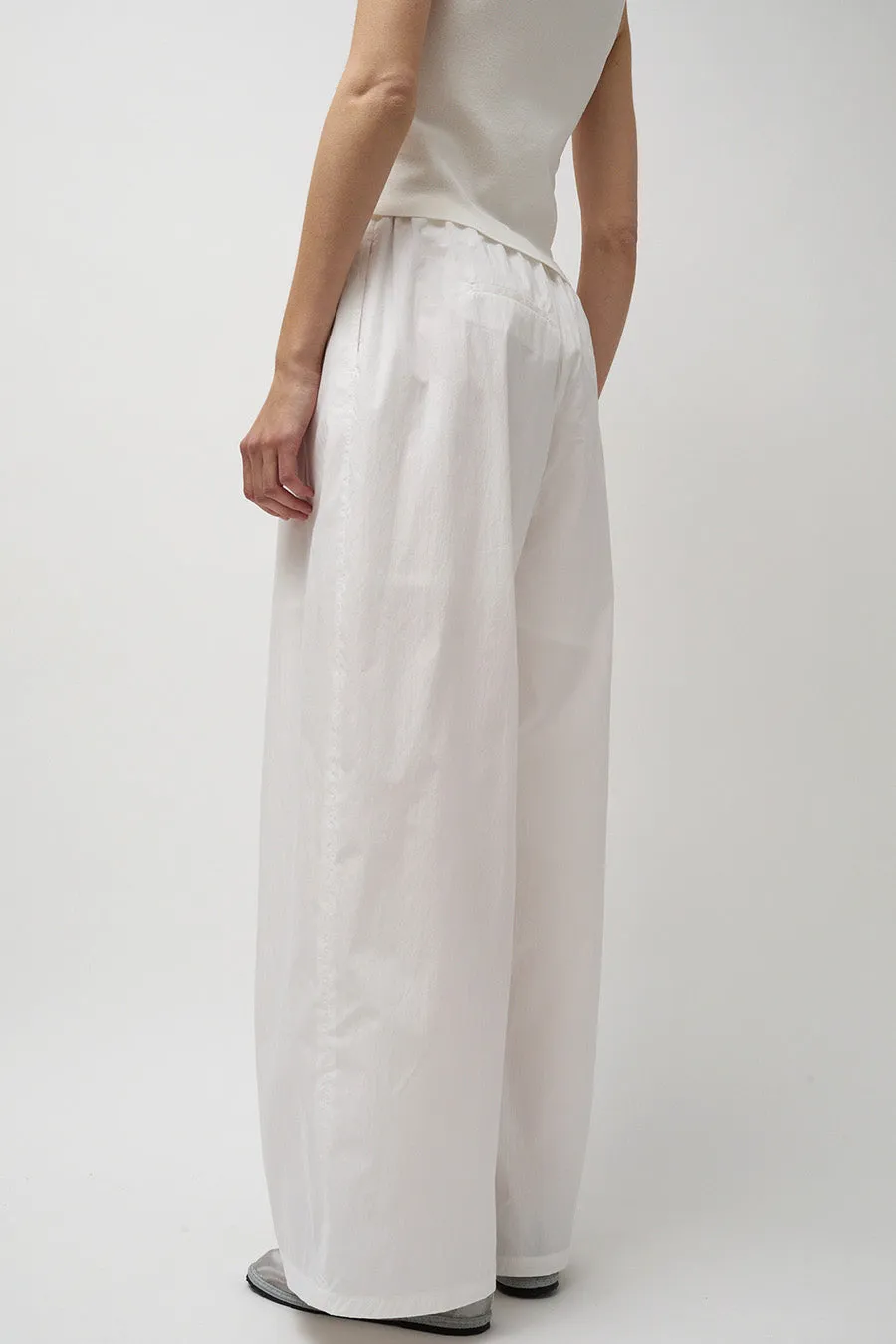 Amomento Cotton Banding Wide Pants in White sold by No. 6 product image thumbnail 4