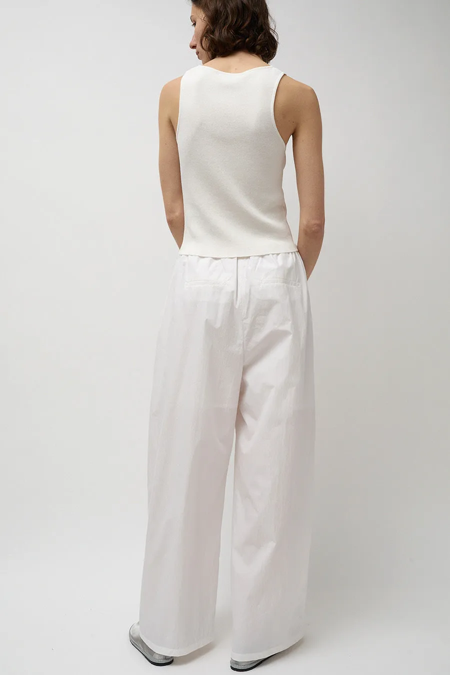 Amomento Cotton Banding Wide Pants in White sold by No. 6 product image thumbnail 3