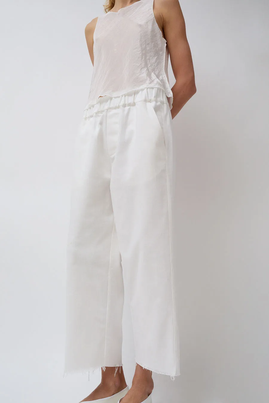 Vladimir Karaleev Canvas Pant in White sold by No. 6 product image thumbnail 4