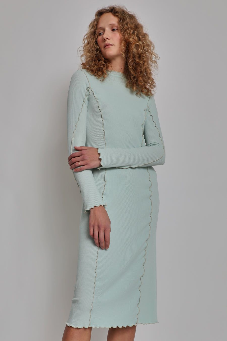 Rodebjer Gabrielle Dress in Ocean Mist sold by No. 6