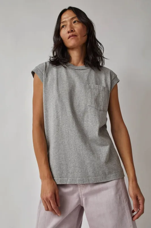 B Sides Pocket Tank in Heather Grey sold by No. 6