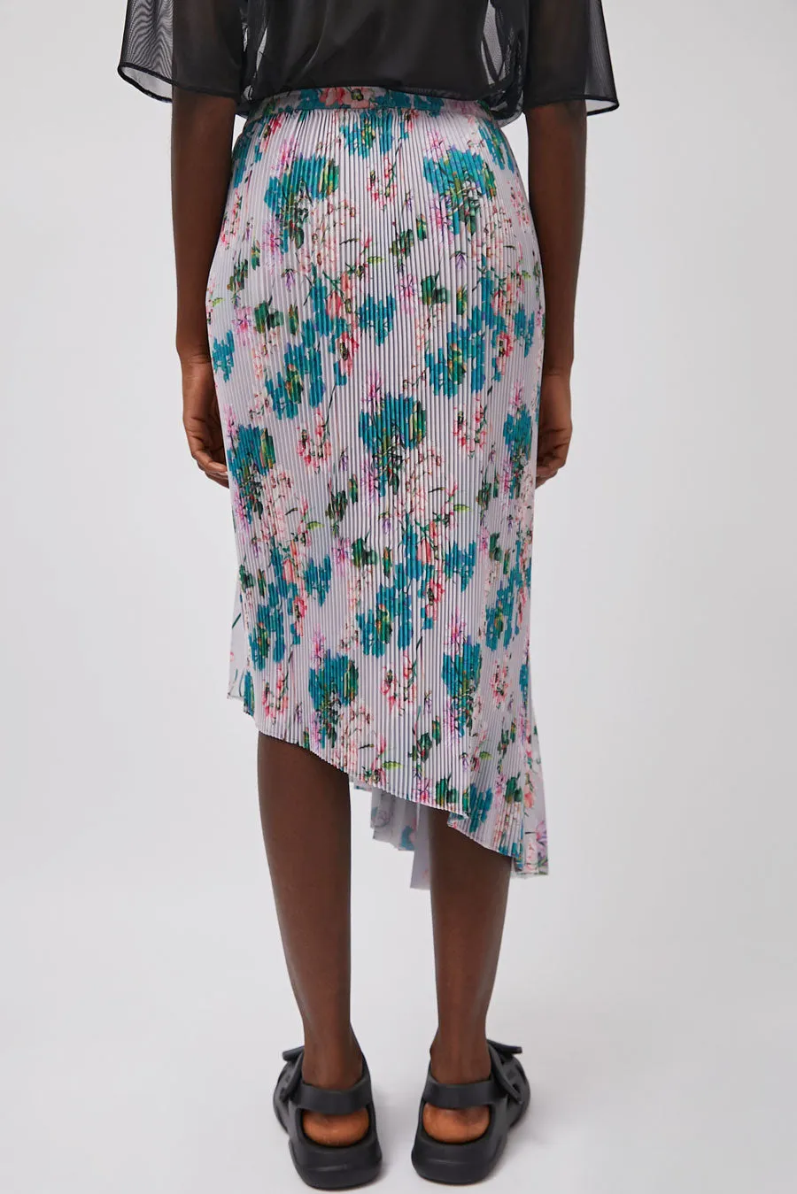 Marios Pleated Asymmetric Skirt in Floral sold by No. 6 product image thumbnail 5