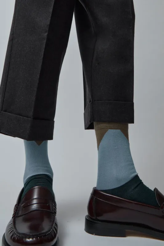 Rue Blanche Chausse Socks in Ciel made by No. 6