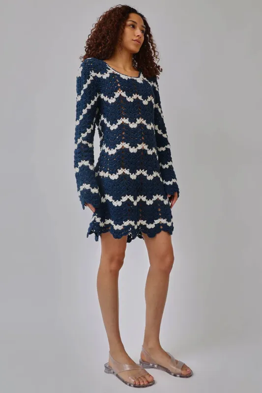 All That Remains Sara Dress in Navy and Salt made by No. 6